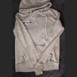 HOLLISTER WOMENS GRAY PULLOVER HOODIE SIZE XS